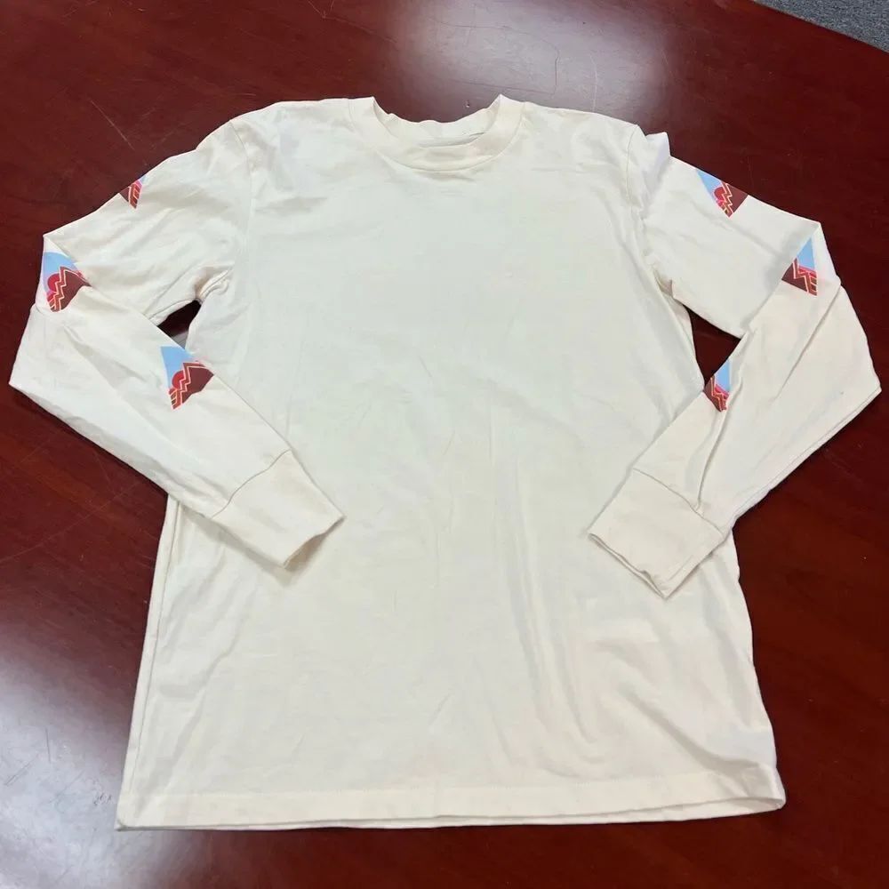 Billabong Back Logo Cream Long Sleeve T-Shirt sz S NWOT